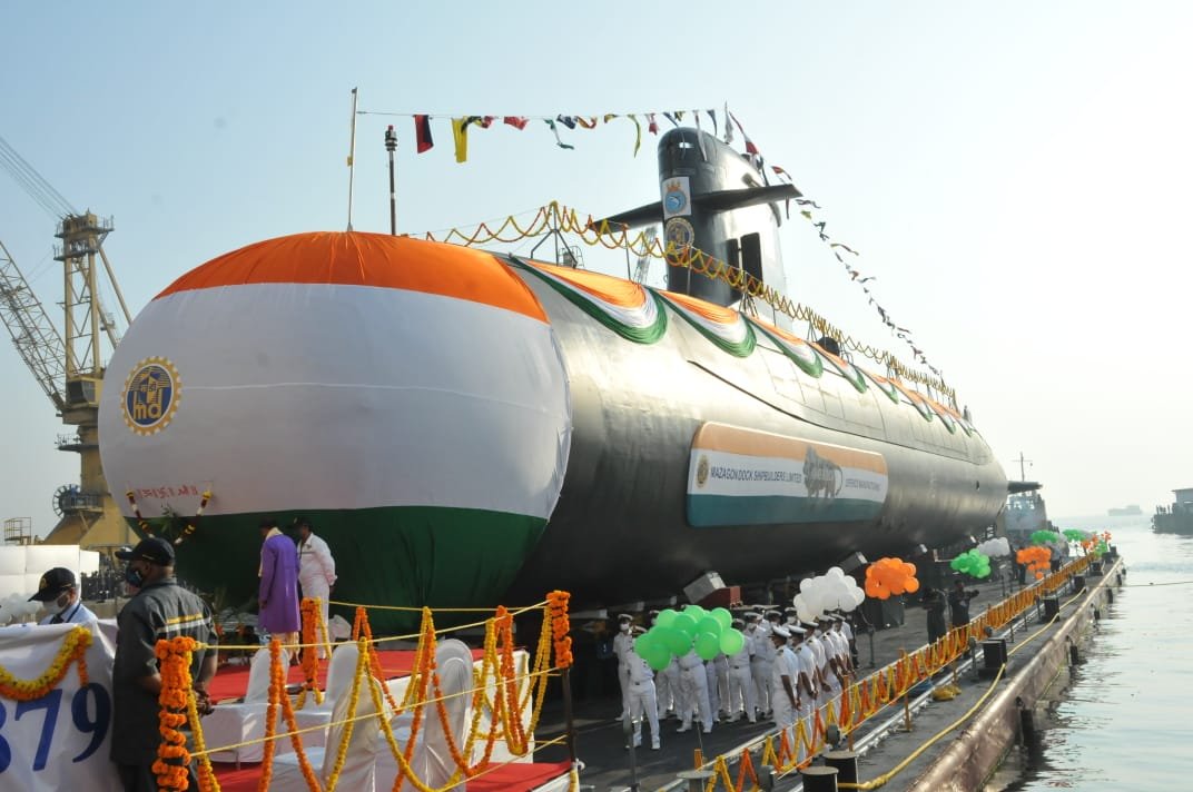 Indian Navy’s 5th Scorpene Class Submarine 'Vagir' Lauched Today ...