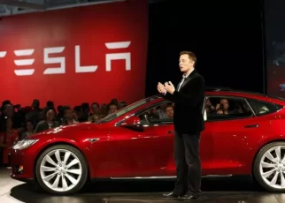 Tesla showroom concept in India, featuring a modern electric vehicle display in a premium commercial location.
